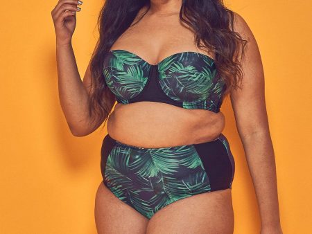 Wolf & Whistle Palm Underwired Bikini Top Curve For Discount