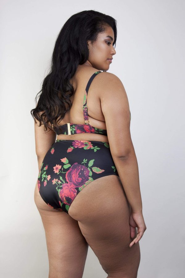 Floral high waist bikini brief curve Supply