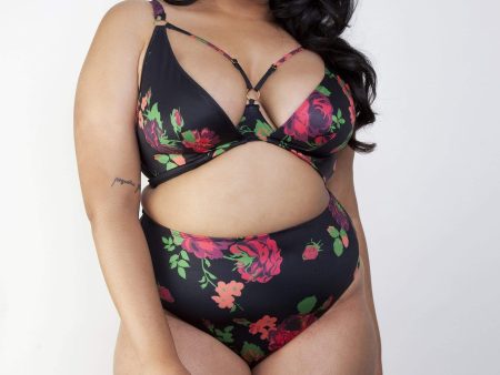 Floral high waist bikini brief curve Supply