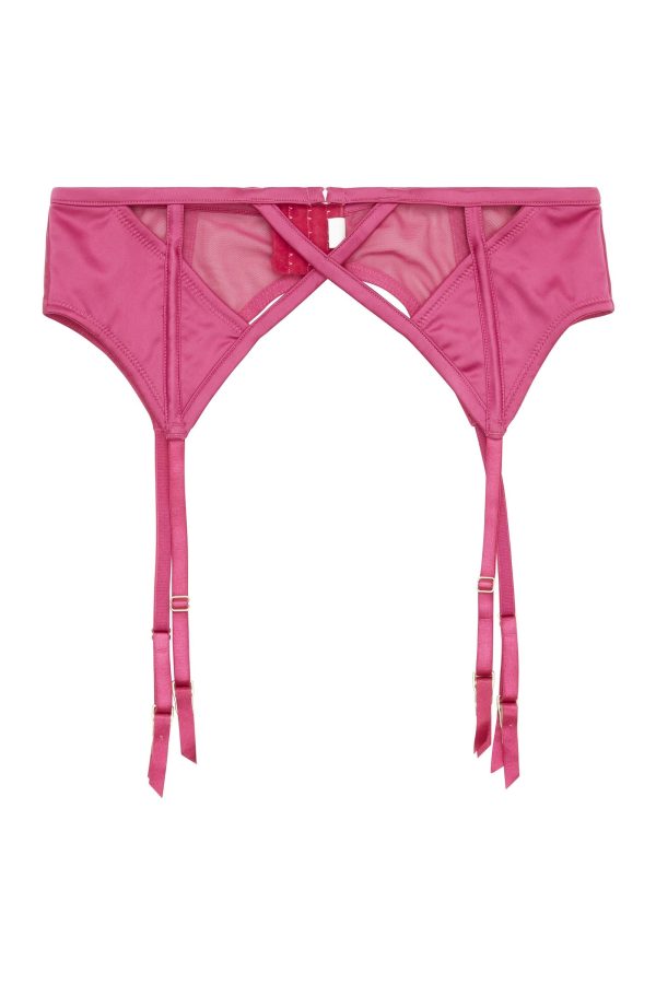 Dani Magenta Strappy Satin Suspender Fashion