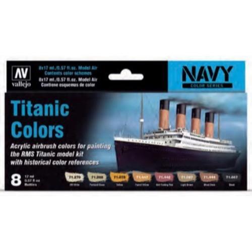 71646 Model Air Titanic Colours Acrylic 8 Colour Paint Set Supply