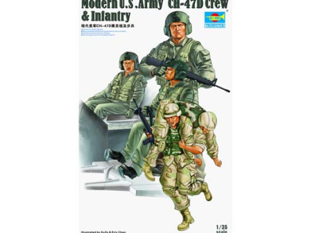 00415 1 35 Modern U.S. Army CH47D Crew and Infantry Plastic Model Kit Discount