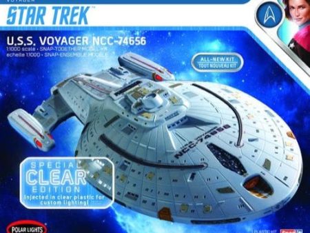 Polar Lights 992M 1 1000 Star Trek USS Voyager  Clear Version Plastic Model Kit Online now