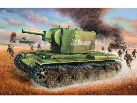 00312 1 35 Russian KV2 Tank Plastic Model Kit on Sale