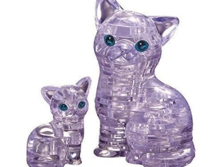 3D Crystal Puzzle: Clear Cat Fashion