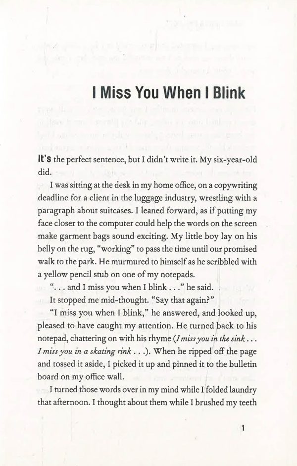 I Miss You When I Blink: Essays Supply